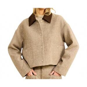 NEW LINE AND DOT ingrid wool jacket in beige